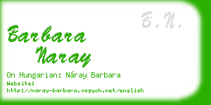 barbara naray business card